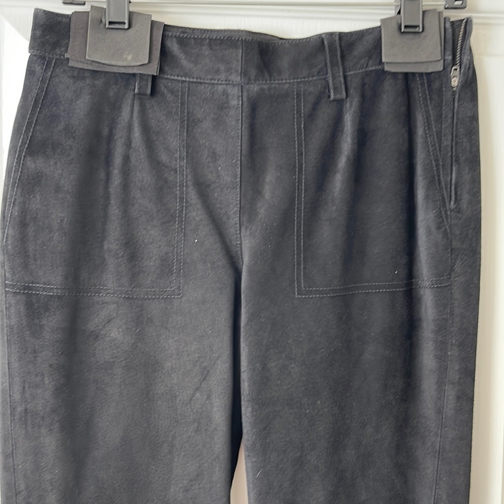 Suede pants black